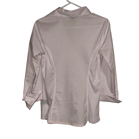 Zac & Rachael Ladies Size Medium White Button Down With Cotton Sides - Picture 2 of 10